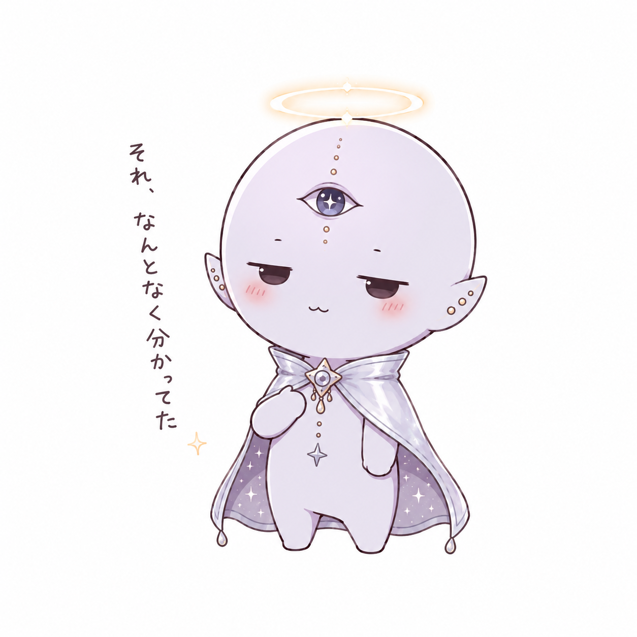 アルクトゥルス星人の顔・見た目の特徴を描いたイラスト