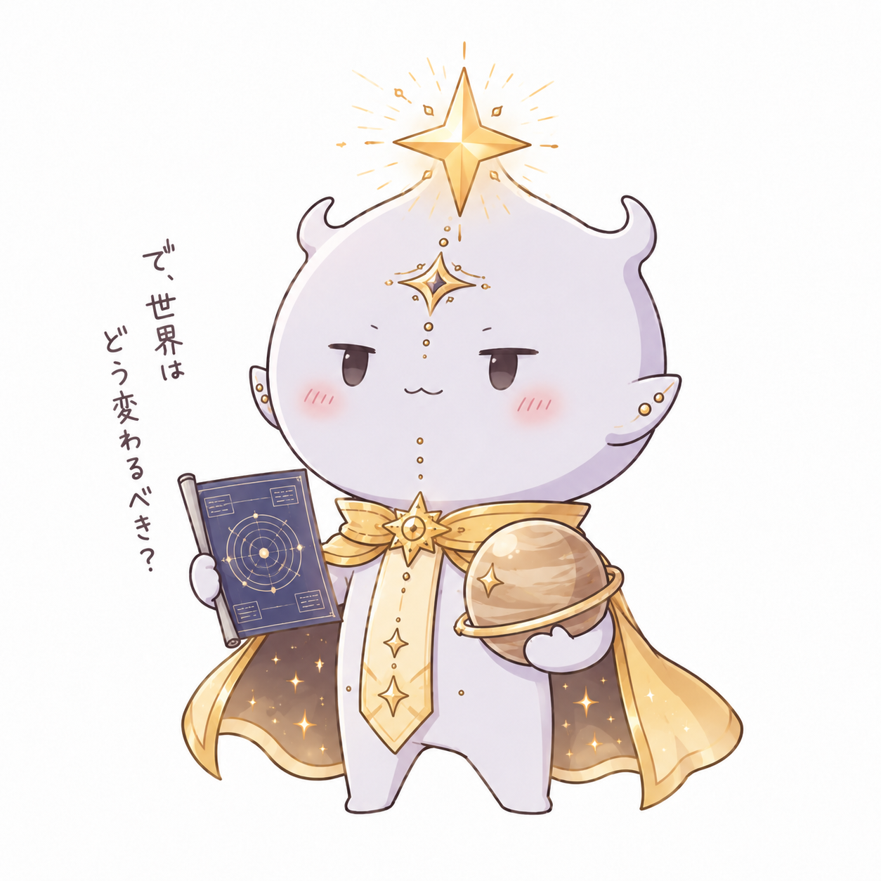 ベテルギウス星人の顔・見た目の特徴を描いたイラスト