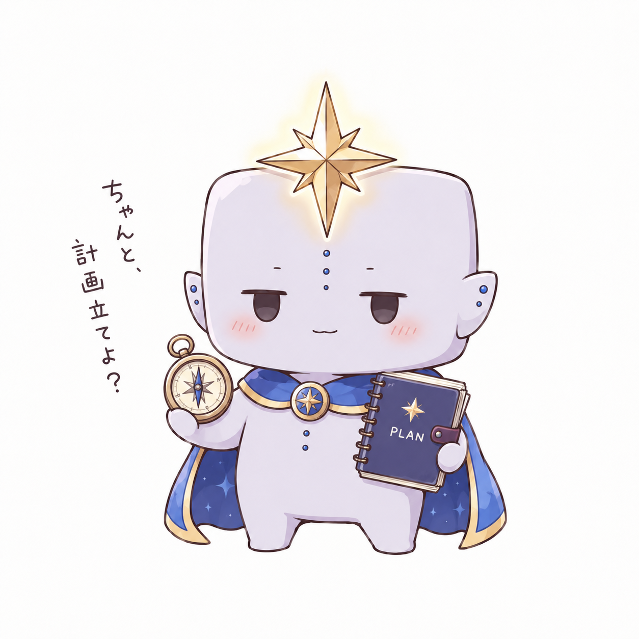 ポラリス星人の顔・見た目の特徴を描いたイラスト